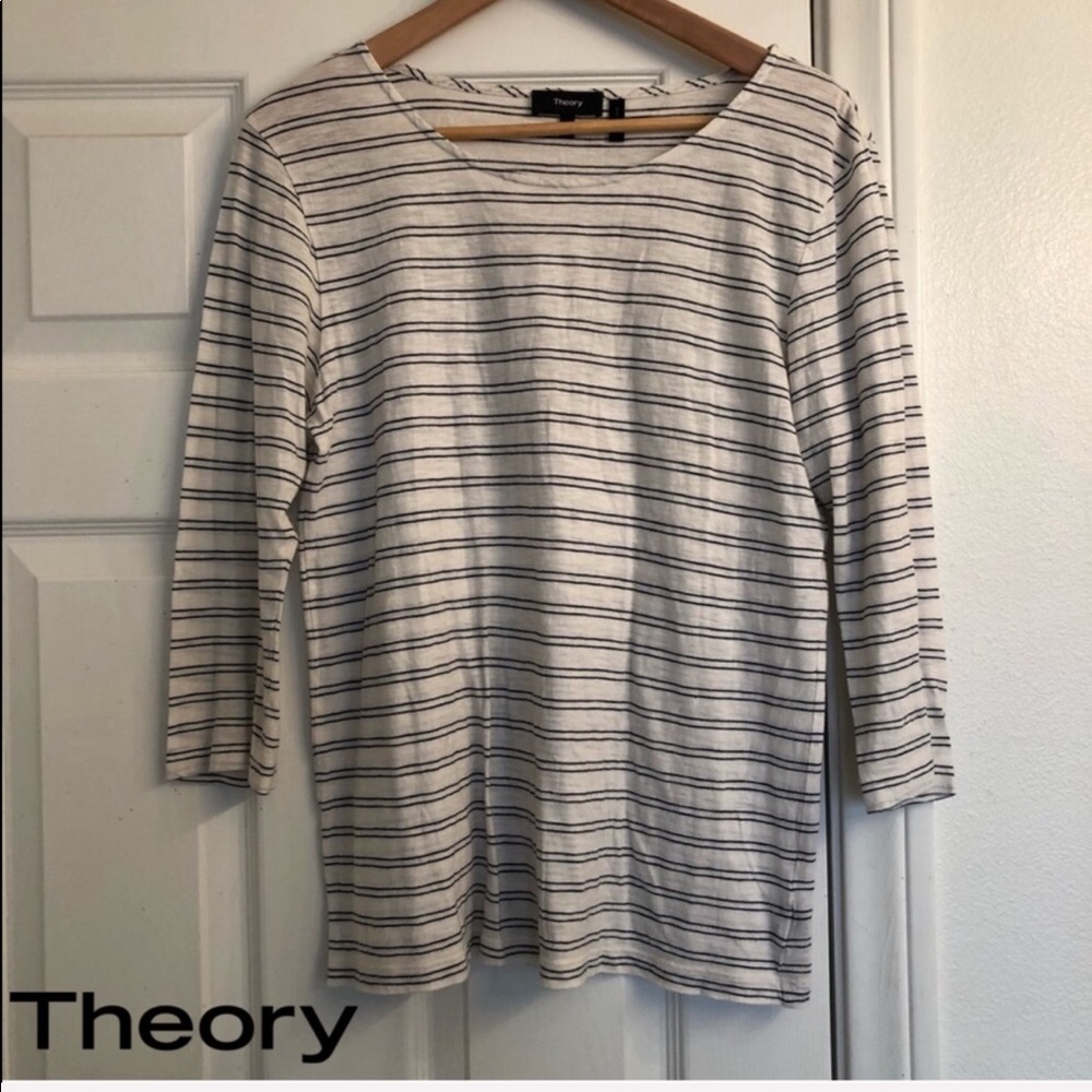 Theory Striped Long Sleeve 3/4 Sleeve Length